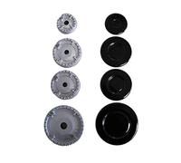 Paxanpax PCK314 Gas Hob Top Burner & Lid Kit for Arcelik, AEG, Beko, Bosch, Fagor, Profilo, Siemens, Vestel, Whirlpool Long Internal Boss Type