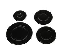 Paxanpax PCK684 Gas Hob Burner Flame Cap Lid Kit Universal 100mm, 75mm, 75mm & 55mm Fitting - Pack of 4