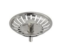 Paxanpax PLD1527 83mm Stainless Steel Waste Sink Drain Strainer & Stopper Plug with Rubber Seal