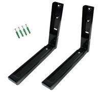 Paxanpax PSA523 Universal Black Finished Microwave Extendable Arm Brackets & Fixings Wall-Mounting Kit