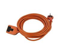 Paxanpax Universal Extension Lead and Plug Assembly with Trailing Socket, 3-Core x 1.5 mm, 10 m, Orange