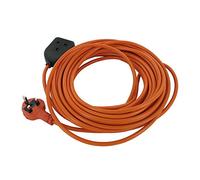 Paxanpax Universal Extension Lead and Plug Assembly with Trailing Socket, 3-Core x 1.5 mm, 15 m, Orange