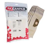 Paxanpax VB198 Compatible Paper Vacuum Bags For Electrolux 'E26/E26N' Aqualux, Electrojet, Masterlux, Twinstream Z76 Series (Pack of 5), Brown