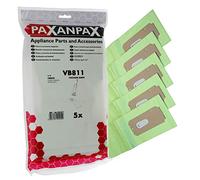 Paxanpax VB811 Compatible Paper Vacuum Bags for Oreck XL2000, XL8000 & XL9000 Series Docking Design (Pack of 5), Brown