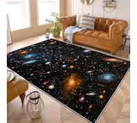 PaxGloz Galaxy Rugs for Kids Bedroom - Kids Room Outer Space Rug, Universe Nebula Rugs for Living Room Bedroom, Washable Non Slip Soft Large Carpet, Patterned Area Rug & Home Decor 100x150 cm