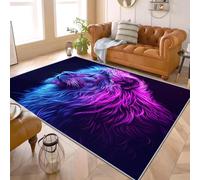 PaxGloz Lion Rug Bedroom - Man Cave Lion Rug, Cool Animal Rugs for Living Room Bedroom, Washable Non Slip Soft Large Carpet, Patterned Area Rugs & Home Decor 160x230 cm