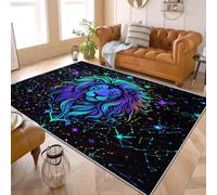 PaxGloz Lion Rug for Kids Bedroom - Boys Lion Rug, Galaxy Rugs for Living Room Bedroom, Washable Non Slip Soft Large Carpet, Patterned Area Rugs & Home Decor 120x180 cm