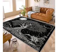PaxGloz Tree of Life Rug - Celestial Tree Rug, Sun and Moon Rugs for Living Room Bedroom, Washable Non Slip Soft Small Carpet, Patterned Area Rugs & Home Decor 60x90 cm