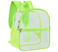 Paxiland Clear Backpack Stadium Approved 12×12×6, Small Transparent Bag with Reinforced and Widened Shoulder Straps, Green, 12x10.5x6 inches