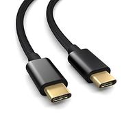 PAXO 0.3m USB C to USB C cable, 10 Gbps data transfer, USB 3.2 Gen2x1, USB type C charging cable and data cable, black
