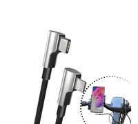 PAXO 30 cm charging cable compatible with Bosch Intuvia bike computer, USB C cable for smartphone charging, e-bike accessories, MICRO USB - USB C, smartphone to the left of the Intuvia