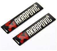 Paxten(TM)2x Universal 60x14mm for Akrapovic Scarico Emblem Logo Decals Badge Sticker Car Motorcycle Epoxy