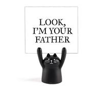 Pay Attention Relationship Listen Speak Memo Holder Cartoon Black Cat Stand Decoration