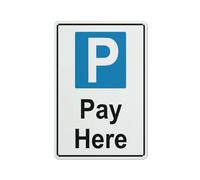 Pay Here Sign Warning Sticker-Security Sign Outdoor Sign 12 X 8 Inches