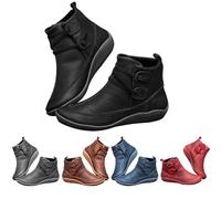 pay in 5 monthly payments items the deal Winter Boots for Women Wide Fit Ankle Boots Lace Up Waterproof Boots Low Heel Long Boots Warm Side Zip Boots Slip On Leather Booties boots for women uk