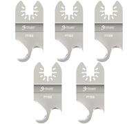 PAYA Multitool Hook Blade, Multi Tool Hook Knife Blade Set | 5pc, Stainless Steel, for Cutting Asphalt Shingles, Felt, Carpet, Rubber, PVC & Artificial Grass, PY188