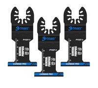 PAYA PY227-3 Tungsten Carbide Teeth Oscillating Saw Blades, Universal Quick-Change Multi-Tool Blades for Cutting Stainless Steel, Ferrous Metal, Bolts & Nails, 3 Pack