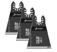 PAYA Universal Bi-Metal Cobalt Oscillating Multi-Tool Saw Blades, PY109,3pc | V-shaped straight-tooth for precise cuts in hardwood, pine, scratched lumber, flooring, plasterboard, PVC pipes & more.