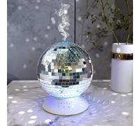Payarma Mirror Essential Oil Diffuser Rotating, 14 Ligth Modes 4 Timer Setting Aromatherapy Diffuser, Cute Home Disco Decor Great Decoration and Accessories for Disco Party, Room, Office