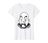 Payaso Chicano Clown Blackwork Minimal Value Graphic T-Shirt, Women, White, XS