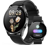paybay Smart Watch for Women Men, 41mm AMOLED Activity Fitness Tracker for Android iPhone with Always On Display, 150+ Sports, Calorie & Step Counter, Sleep Monitor, Answer/Make Calls (Black)
