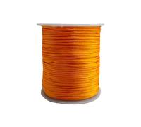 Paybous 2.0 mm x 110 Yards Nylon Satin Cord Beading Braided Thread String for Chinese Knotting Rattail Macrame Bracelets Necklaces Jewelry Making (Orange)