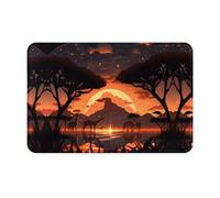 PAYDYLONA Animals of the African Savannah Printed Front Doormat - Welcome Mat for Indoor and Outdoor Use, Porch Rug, 16x24 Inch