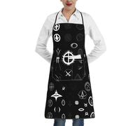 PAYDYLONA Black and White Universe Printed kitchen apron,unisex chef apron, suitable for cooking, grilling, crafting, gardening, etc.