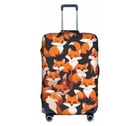 PAYDYLONA Lots of Cartoon Little Foxes Printed Travel Luggage Cover-Scratch-Resistant,Waterproof & Dustproof, a Must-Have Travel EssentialM