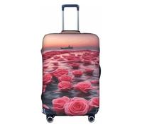 PAYDYLONA Roses by The sea Printed Travel Luggage Cover-Scratch-Resistant,Waterproof & Dustproof, a Must-Have Travel EssentialL