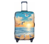 PAYDYLONA Seagulls by The sea Printed Travel Luggage Cover-Scratch-Resistant,Waterproof & Dustproof, a Must-Have Travel EssentialM