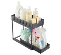 Payiz 2 Tier Under Sink Organiser with Sliding Drawers, Multi Purpose Storage Rack, Durable Plastic