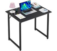 PayLessHere 80 CM Computer Desk,Office Desk with Metal Frame,Modern Simple Style for Home Office Study,Writing for Small Space,Black