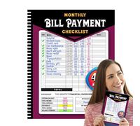 Payment Book Tracker | Monthly Budgeting Organizer Book Family Financial Management | Payment Notebook Bill Tracker For Husband, Wife, Mom, Dad