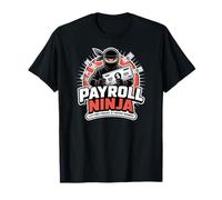 Payroll Ninja with a Check, Fun Accounting Humor T-Shirt