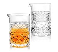 Paysky 2 Pack Cocktail Mixing Glass - Premium 22oz - Solid, Stable, Sturdy Crystal Mixing Glasses Barware for Martini Cocktail
