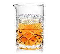 Paysky Cocktail Mixing Glass, 18.5 oz Crystal Pitcher Thick Base Design Bartending Glasses - Barware Essentials