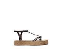 Payton Espadrilles Sandals - female - Ralph Lauren - Flat Sandals - Black - 6 UK - Shoes 6 UK