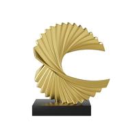 Paytonture Gold Shelf Decor Accents Ocean Wave Statue Modern Abstract Art Decor, Resin Statue Gold Home Decor Abstract Statues Office Desk Decor Shelf Decor Accents for Men