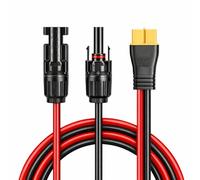 PaYuanRaoTi Solar Panel Connector to XT60 Adapter Cable 1 Meter 12AWG,MC4 to XT60 Extension Cable for Solar Panel Power, Waterproof Cable, Compatible with Portable Generators and Charging Stations