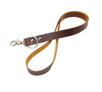 Payutou Leather Keychain Lanyard For Women Neck, Genuine Leather Handmade Lanyard with Keychain for Cellphone, Keys, ID Badge Holder, Camera,1Pcs, Brown, S