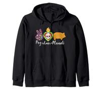 Paz, Amor Y Marranito Pan Dulce De Muerto Zip Hoodie