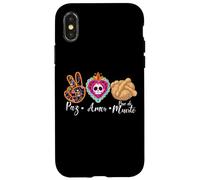 Paz, Amor Y Pan Dulce Dia de Los Muertos Sugar Skull Case for iPhone X/XS
