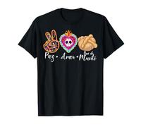 Paz, Amor Y Pan Dulce Dia de Los Muertos Sugar Skull T-Shirt