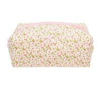 PAZIMIIK Cozy Makeup Bag Travel Cosmetic Bag for Women Soft Toiletry Bag Aesthetic Makeup Organizer Portable Large Zipper Pouch for Skincare Beauty Accessories Brushes Floral Pink, Floral Pink, Floral