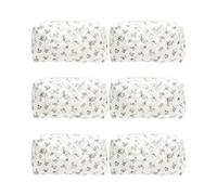 PAZIMIIK Vintage Quilted Makeup Bag Cosmetic Pouch for Brushes Pencils and Travel Make Up Accessories for Women and Girls, Gauze Hyacinth, 6 Pieces, Quilted Cosmetic Pouch