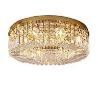 PAZWAHF Large Luxury Ceiling Light Bedroom Flush Chandeliers Modern Crystal Ceiling Light For Foyer Dining Room Hallway Bedroom（with E14 LED Bulb）