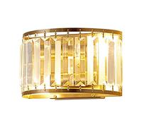 PAZWAHF Modern Crystal Wall Light Fixtures 2 Lights Gold Indoor Crystal Wall Sconce Lighting For Bedroom Living Room Bathroom Hall Sconce Hall House(E14)
