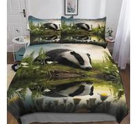 PAZZK Badger Printed Duvet Cover Set 2 PCs with Pillowcases - Ultra Soft Hypoallergenic Microfiber Quilt Cover Bedding Sets for Kids, Youth And Adult Comforter Cover Single (135x200cm)