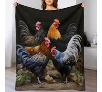 PAZZK Chicken Blanket Ultra-soft Micro Fleece Blanket Soft And Warm Digitally Printed Blanket Flannel Blanket for Sofas, Armchair, Couch And Bed（130×150cm）